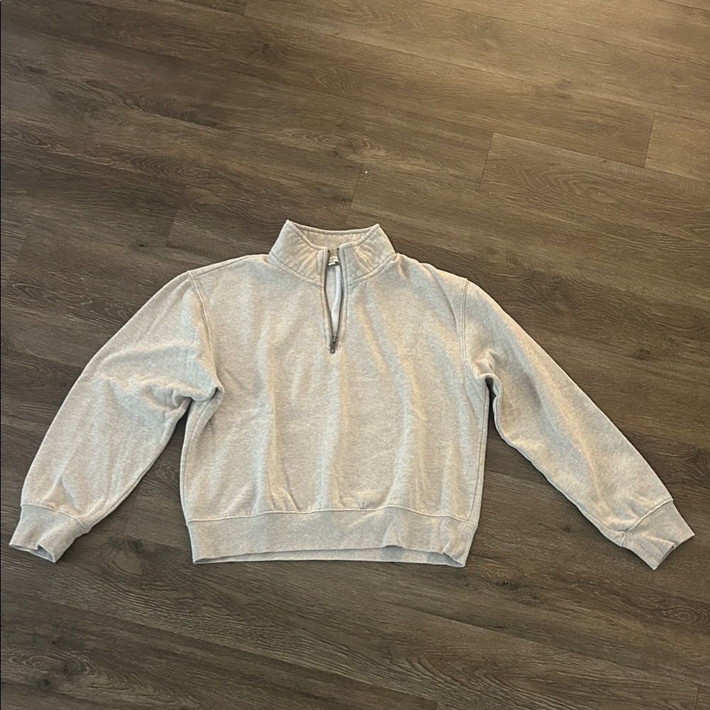 Z Supply women's Light Gray Zip-Up Sweater